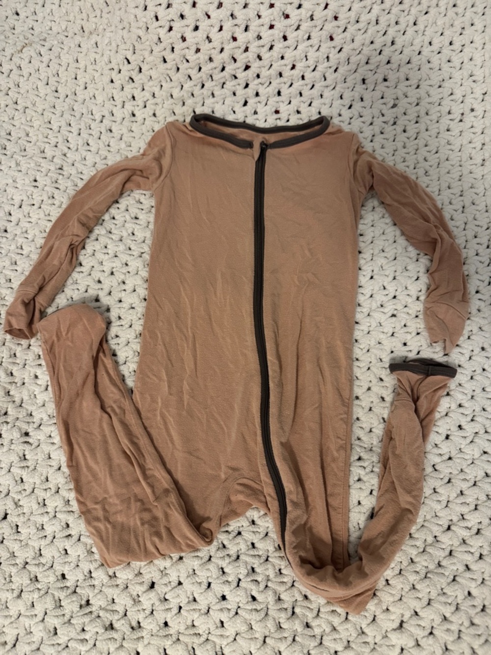 Kickee Pants Brown Zipper Footed Pajama One-Piece